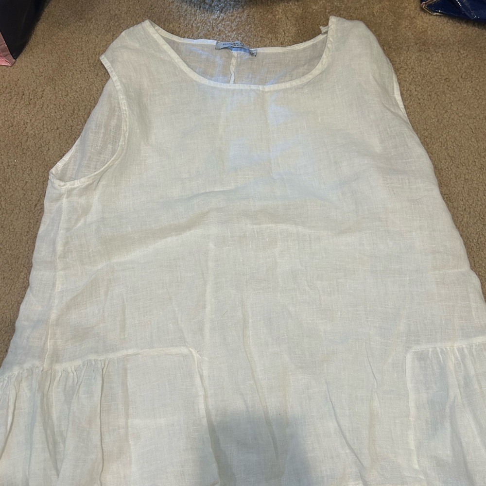 Elegant Cream Sleeveless Top